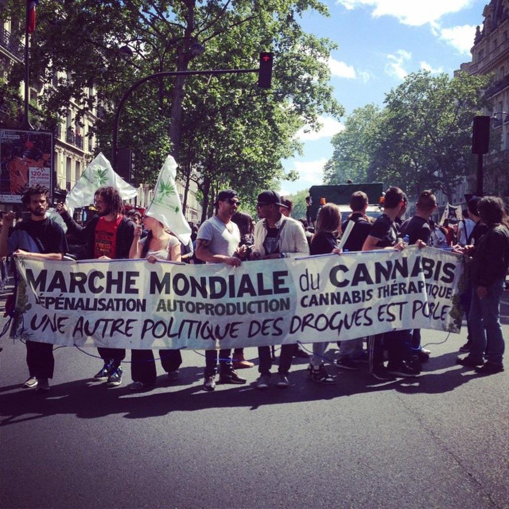 Des centaines de manifestants à Paris en faveur du cannabis