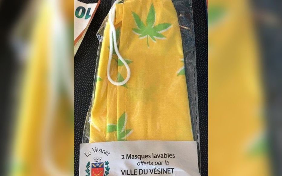 Yvelines : des masques décorés avec des feuilles de cannabis distribués au Vésinet